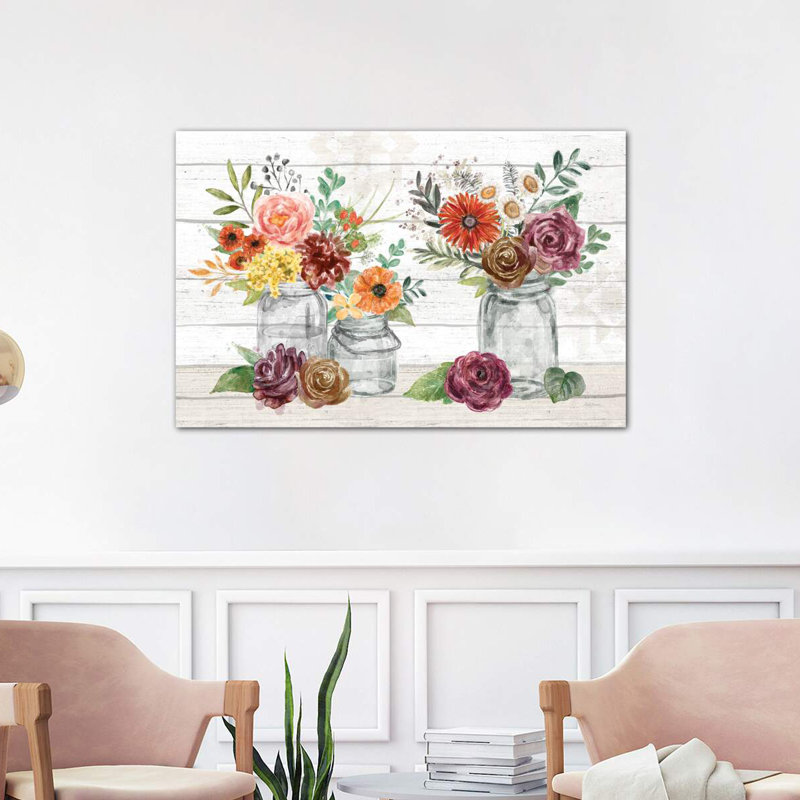 Flower Fest IV by Mary Urban - Wrapped Canvas Painting, 66.04cm H x 101.6cm W x 1.91cm D