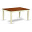 Ensemble de table de salle à manger 5 pièces moderne comprenant une table rectangulaire en bois avec feuille papillon et 4 chaises de cuisine, babeurre et cerise-1369055512