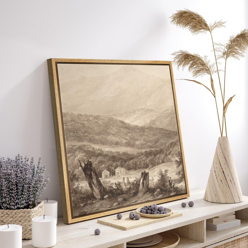 " Rustic Countryside ", Natural  Canvas, 16" H x 16" W