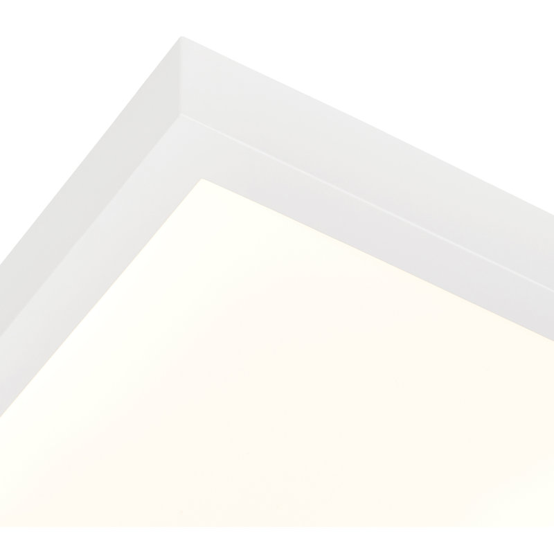 Skiljo Acrylic Flush Mount, 1" H x 7" W x 7" D, White