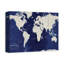 Carte du monde bleu marine sur toile-1415788231