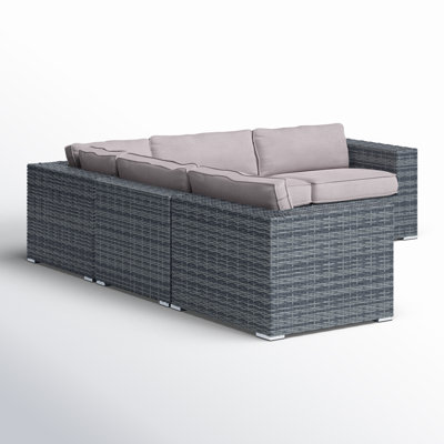 Ana Fully Assembled Patio Sectional With Cushions
