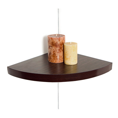 Ensemble de tablettes de coin flottantes en demi-cercle