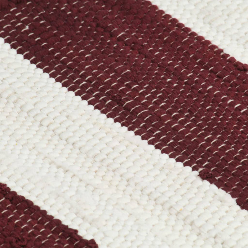 Flickinger Table Protector, Burgundy/White