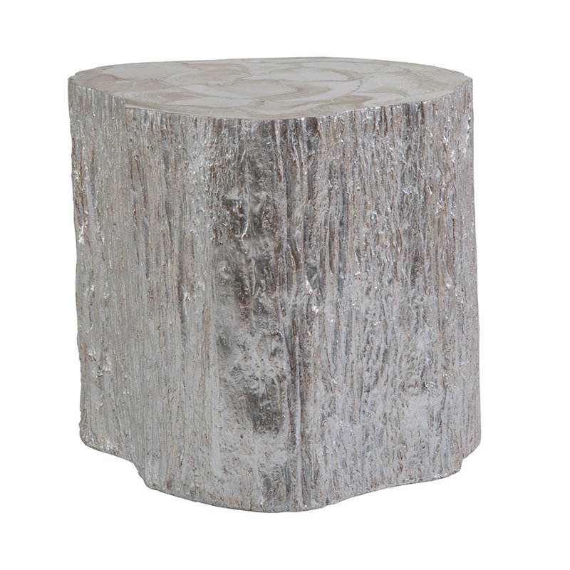 Signature Designs Trunk Segment Side Table, Silver