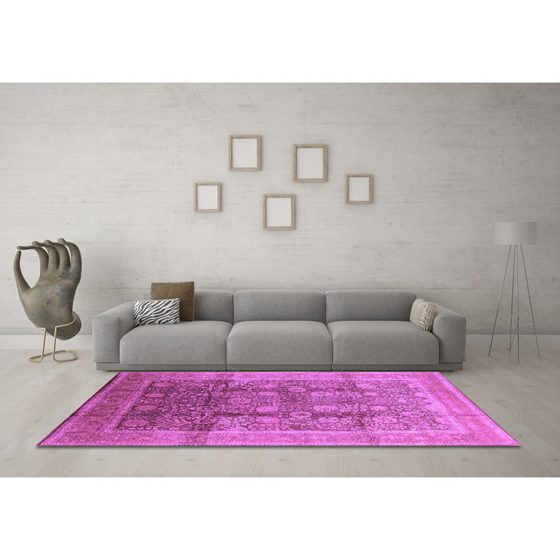 Washable Oriental Indoor Rug, Square 5'