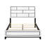 Grand lit moderne blanc, meubles de chambre à coucher, bois, lit d'appoint avec style Black Line, blanc, décor décoratif