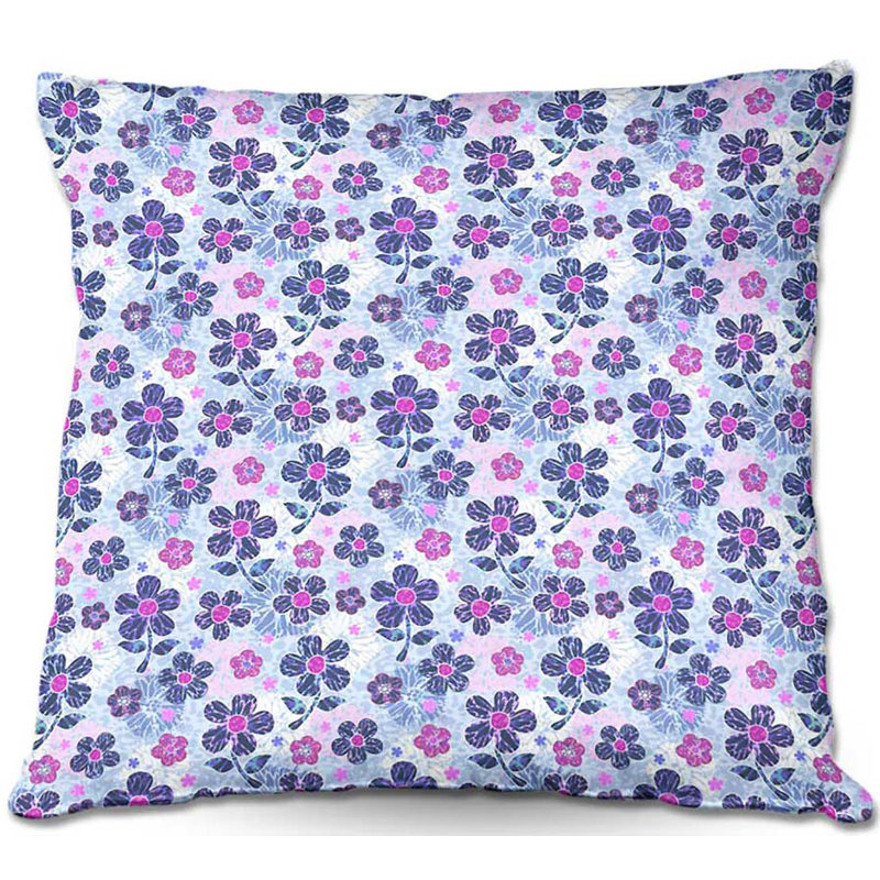  Coussin Couch Flowers Mix I, 16 po x 1 po