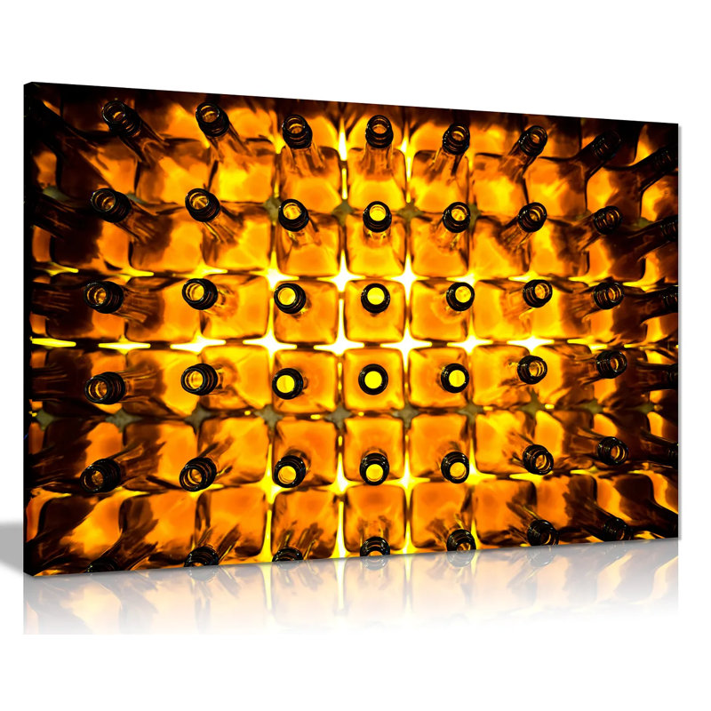 Alcohol Whiskey Bottles Bar Pub - Wrapped Canvas Print, 20cm H x 31cm W
