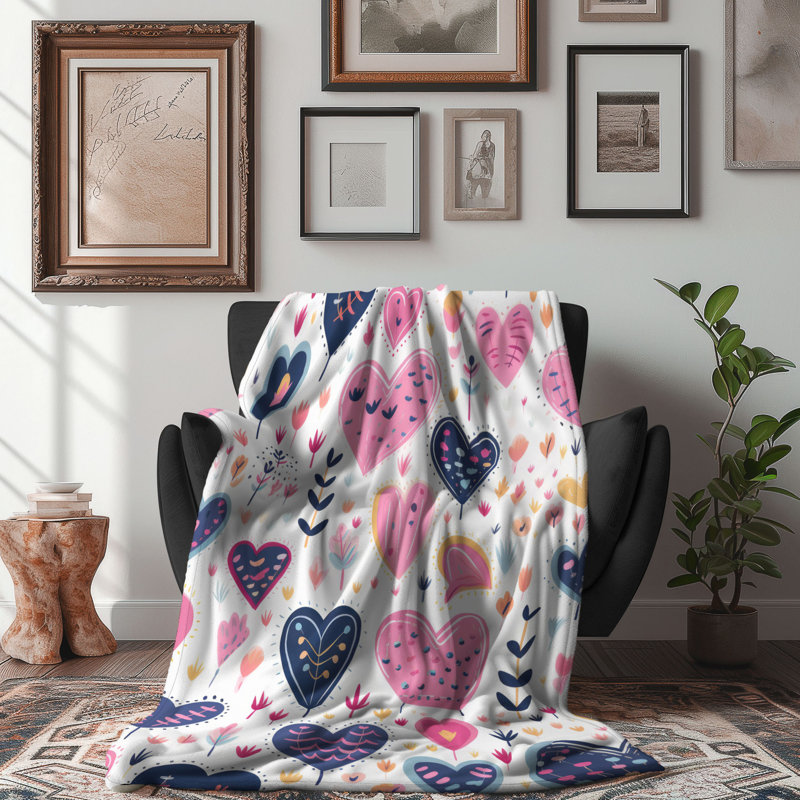 Heart Magic - 1 Piece Premium Blanket, Twin
