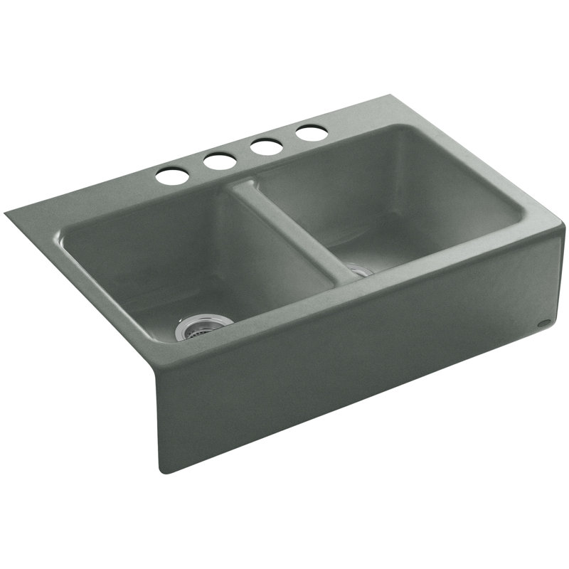 Évier de cuisine campagnard à tablier frontal L 33 po x l 22,125 po Hawthorne™, Basalte