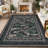 Washable Rug for Living Room, Soft Non Slip Floral Bedroom Rugs, Water Lily Pond Cute Nursery Rug, Large Low Pile Stain Resistant Farmhouse Rugs-1459972332-1459972327