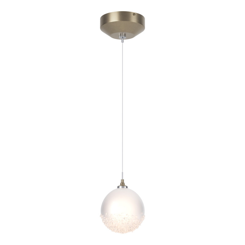 Luminaire suspendu sphère 1 lumière Fritz, Doré clair