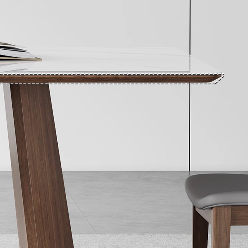 Minimalist Design Modern Rectangular dining table, 29.53"H x 63"L x 31.5"W