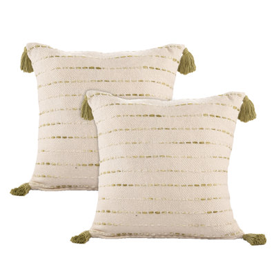 Tassels Throw Pillow Set of 2