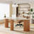 Alliyiah Oval Slate Solid Wood Executive Desk