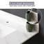 Comptoir de meuble-lavabo en pierre frittée blanche 37 po avec dosseret 4 po et douchette pré-percée pour baignoire - Lavabo rectangulaire