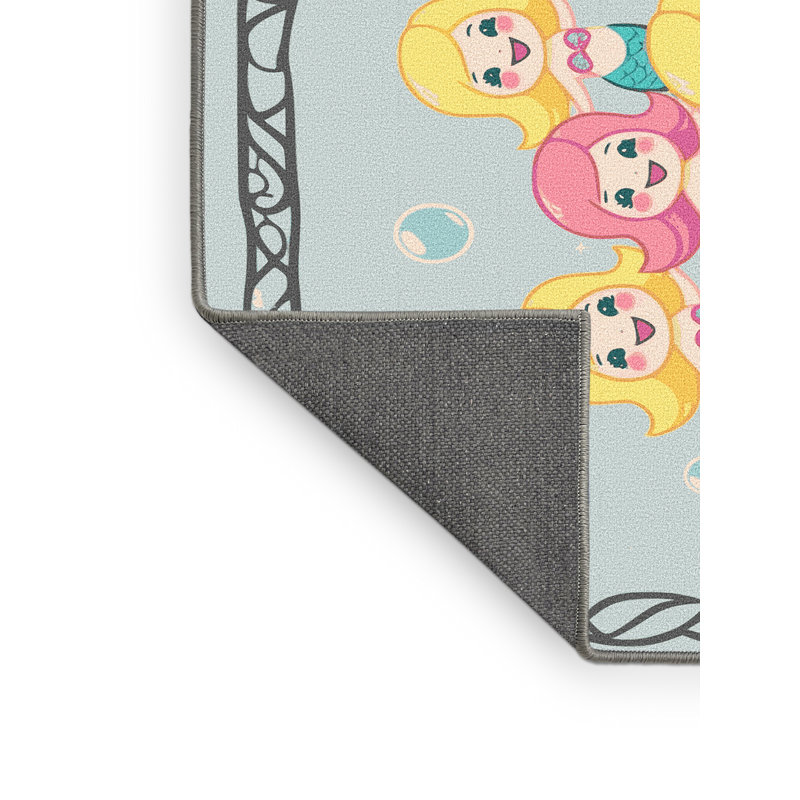 Tapis pour enfants Sunside Sails Mermaids Ocean, Rectangulaire 2 pi x 3 pi