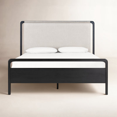 Karsten Genuine Leather and Oak Bed