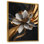 Bardette dorée, motif de pétales géométriques III - Dahlia, art mural sur toile