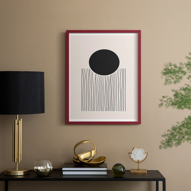 «Abstract Abstract», reproduction encadrée - prêt à accrocher, H 10 po x l 8 po, Rouge
