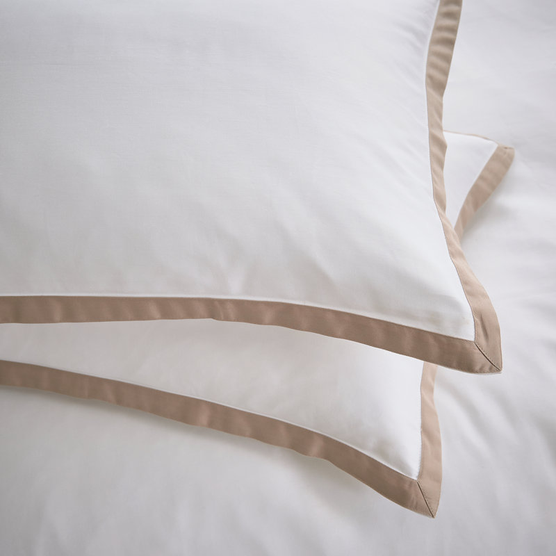 Olenna White Sateen 250 TC Duvet Cover Set, Double Duvet Cover + 2 Pillowcases, White