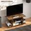 Burinskiy Modern TV Cabinet Stand Storage Shelves Table Mobile Rustic Brown