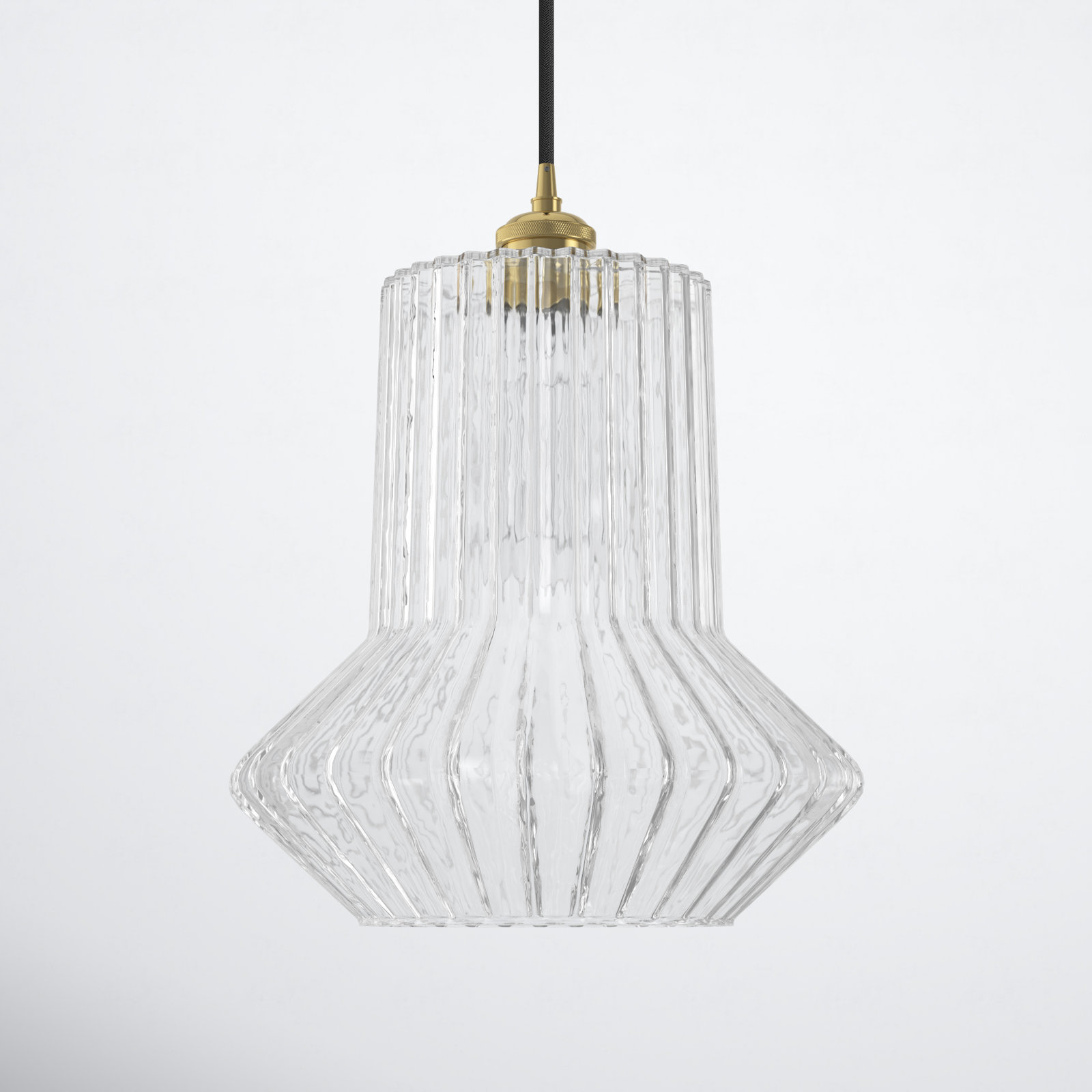 Montrose Single Light Glass Dimmable Pendant, Satin Gold, LED