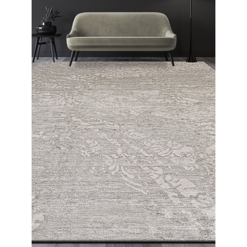 Hand-Knotted GREY Area Rug