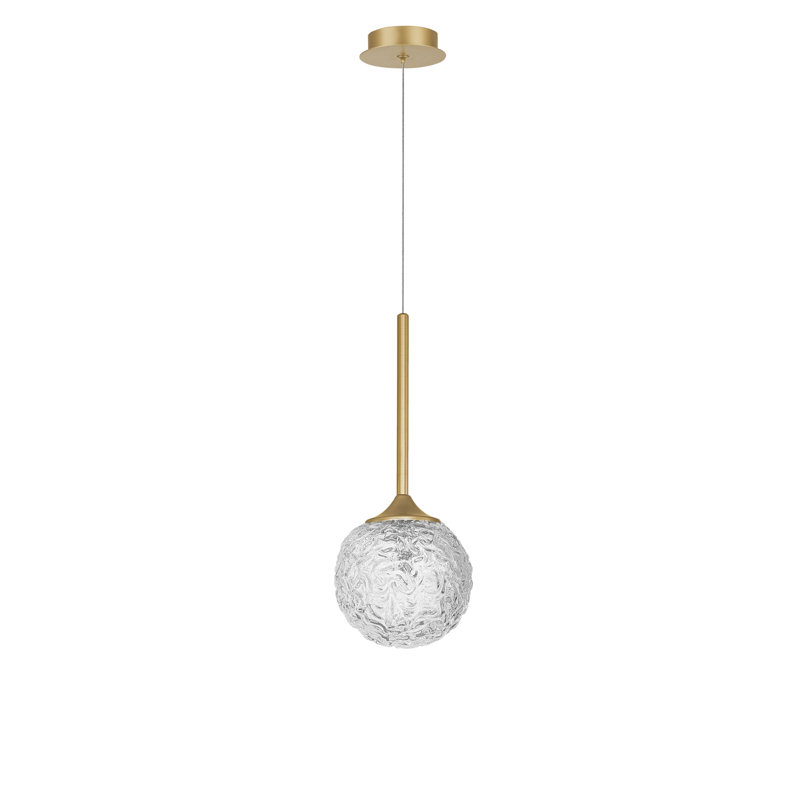 1 - Light Brushed Gold Sphere Pendant