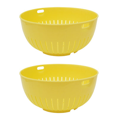 Mini Colander Yellow Set Of 2