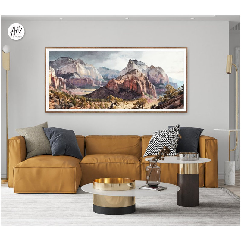 Art mural horizontal Zion National Park, Toile tendue, H 30 po x l 60 po x P 1,5 po