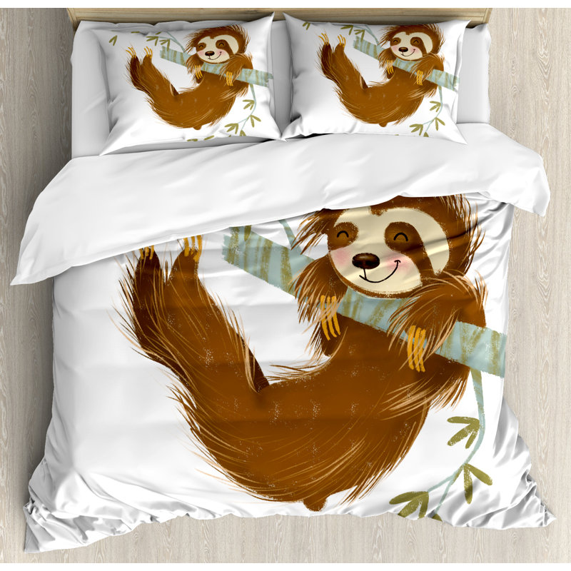 Sloth Modern & Contemporary Duvet Cover, King