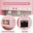 Wooden Play Kitchen For Kids, Toy Kitchen Sets With 6-piece Kitchenware, Sink & Stove, Water Dispenser & Hood With Lights & Sounds - Ages 3+(pink)-120393692