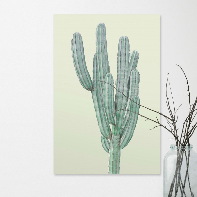 «Lone Cactus», reproduction de photo encadrée, Toile tendue, H 12 po x l 8 po x P 1,5 po