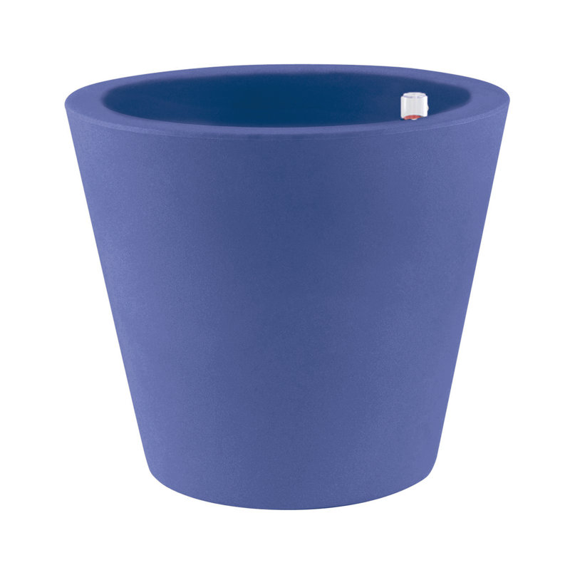 Cono Resin Pot Planter, 20" H x 19.75" W x 19.75" D, Black
