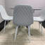 Maya Round Glass Dining Table with 4 Gem Chairs Chrome Finish-900991613