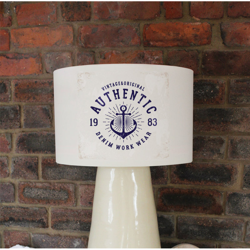 Cotton Drum Lamp Shade ( Uno ), 25cm H x 40cm W x 40cm D