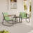 3 Piece Outdoor Patio Set with PVC-coated polyester Rocking Chairs and Solid Wood Armrests-684377487