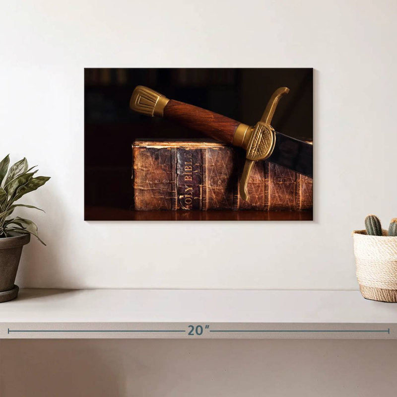Adella Bible And Sword, 8" H x 12" W