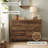 Porter 6 Drawer Dresser With Interlock Drawer Feature for Bedroom, 47.2″ W Modern Wide Chest of Drawers, Wood Storage Organizer for Clothes, Entryway, Hallway, Nursery or Living Room