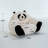 White And Black Panda - Shaped , 11.15 Inches High, Soft , High Density Shredded Foam, Cushion Back Cute Chair, 28.02 Wide, Medium Seat, Contemporary Design, Relaxing Place