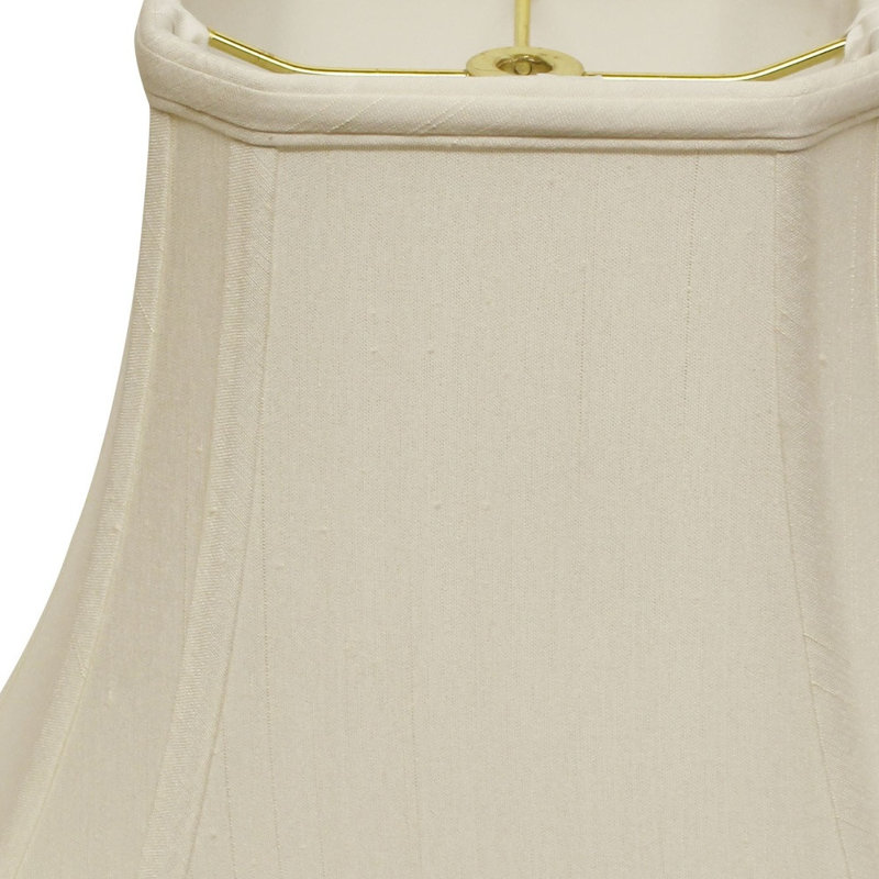 Abat-jour cloche en soie blanche Monay Shantung