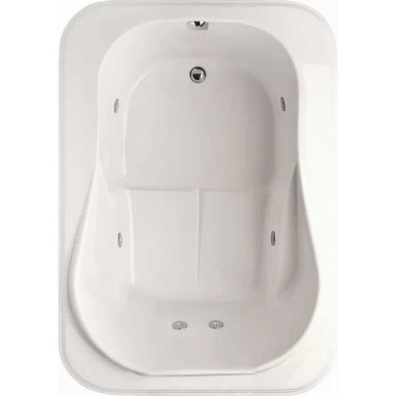 Cassi 60'' x 42'' Acrylic Bathtub, Bone, Matte Black