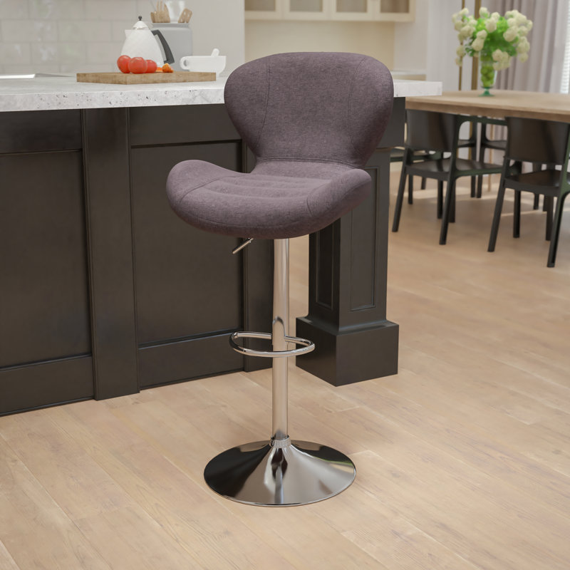 Tabouret de bar à hauteur réglable Arkport, Gris charbon