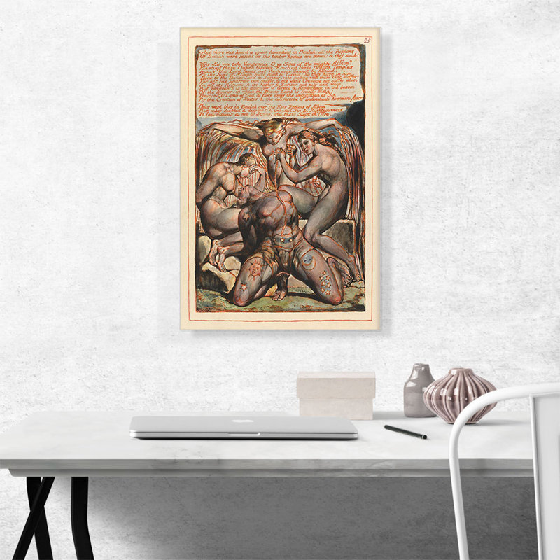 "Jérusalem plaque 25" par William Blake - reproduction d'art sur toile tendue, H 26 po x l 18 po x 1,5 po