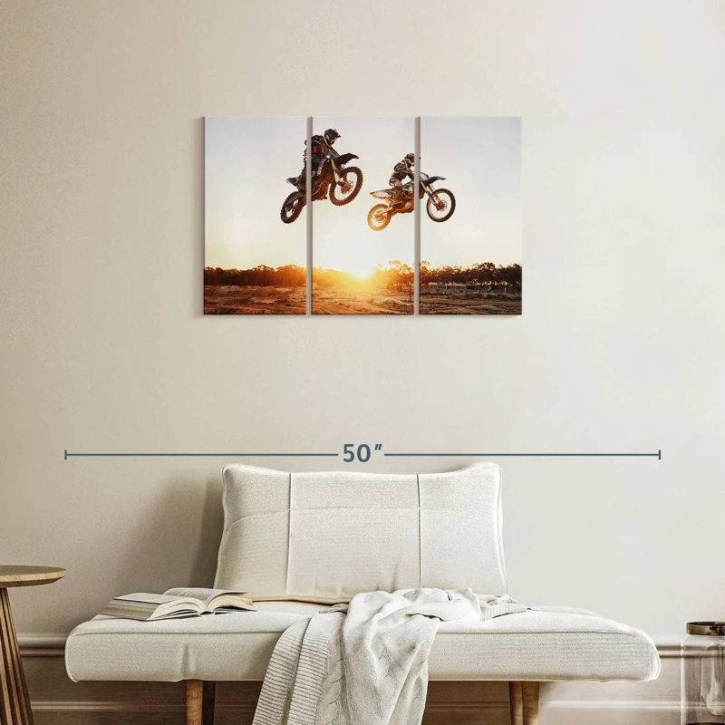 Dirt Bike Action, 20" H x 33" W