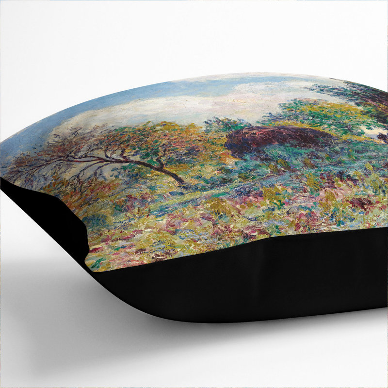 The Road in the Woods Scatter Cushion with Filling, 40cm H x 40cm W x 15cm D, Black