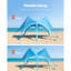 Beach Tent Sun Shelter, UPF50+ Sun Protection, 9.2 ft Tall, 20 x 13 ft, Easy Pop Up Beach Canopy with Sandbags, Stability Poles, Sand Shovels, Portable Shade for Family Outings, Camping, Fishing