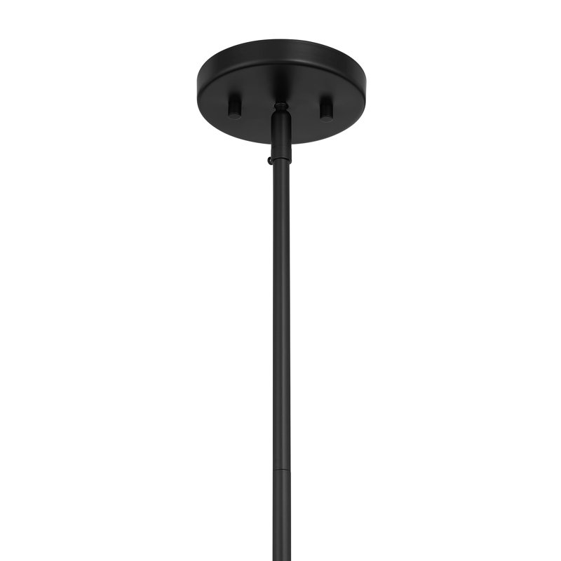 Mini-luminaire suspendu 1 lumière Holton, Noir mat